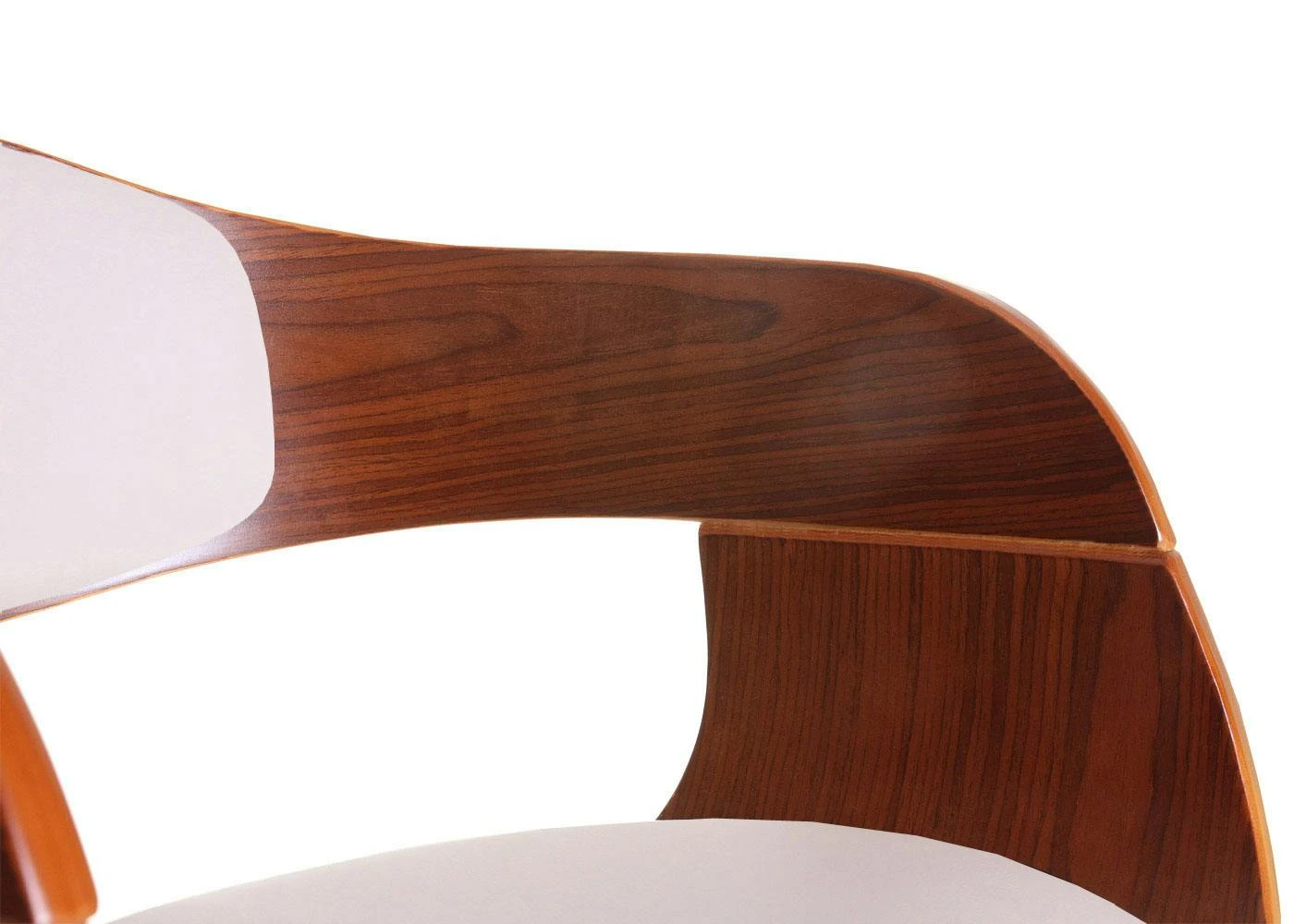 Barhocker HWC-A47, Barstuhl, Holz Bugholz Retro-Design ~ Walnuss-Optik, Kunstleder Creme 9 Barhocker HWC-A47, Barstuhl, Holz Bugholz Retro-Design ~ Walnuss-Optik, Kunstleder Creme – Bild 7