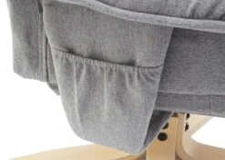 Relaxsessel M56, Fernsehsessel TV-Sessel Mit Hocker, Stoff/Textil ~ Hellgrau -Wohnmöbel e0a2ba33 24c2 45b7 977e ef5f938cc715