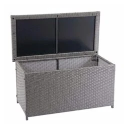 Poly-Rattan Kissenbox HWC-D88, Gartentruhe Auflagenbox Truhe ~ Premium Braun, 51x115x59cm 250l -Wohnmöbel e190e6fe 65ac 4def 93ca c320860fea64 1