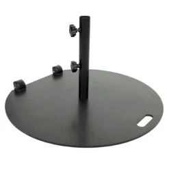 Sonnenschirmständer HWC-A33, Schirmständer Sonnenschirmfuß Sonnenschirmhalter, Rollbar, Metall, 22kg Ø 69cm ~ Schwarz