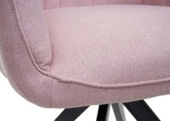 Esszimmerstuhl HWC-H73, Küchenstuhl Stuhl Armlehnstuhl, Retro Stahl Stoff/Textil ~ Rosa -Wohnmöbel e4f38d64 bd1b 4a8e a339 cb8a96726386