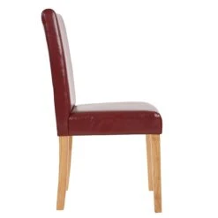 6er-Set Esszimmerstuhl Stuhl Küchenstuhl Littau ~ Kunstleder, Rot-braun, Helle Beine -Wohnmöbel e5101bae 5762 43a3 be39 33bbe87e8ff3