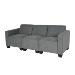Modular 2-Sitzer Sofa Couch Lyon, Stoff/Textil ~ Anthrazit-grau -Wohnmöbel e62406ee 76bb 48d4 979e 309cd7ae5845