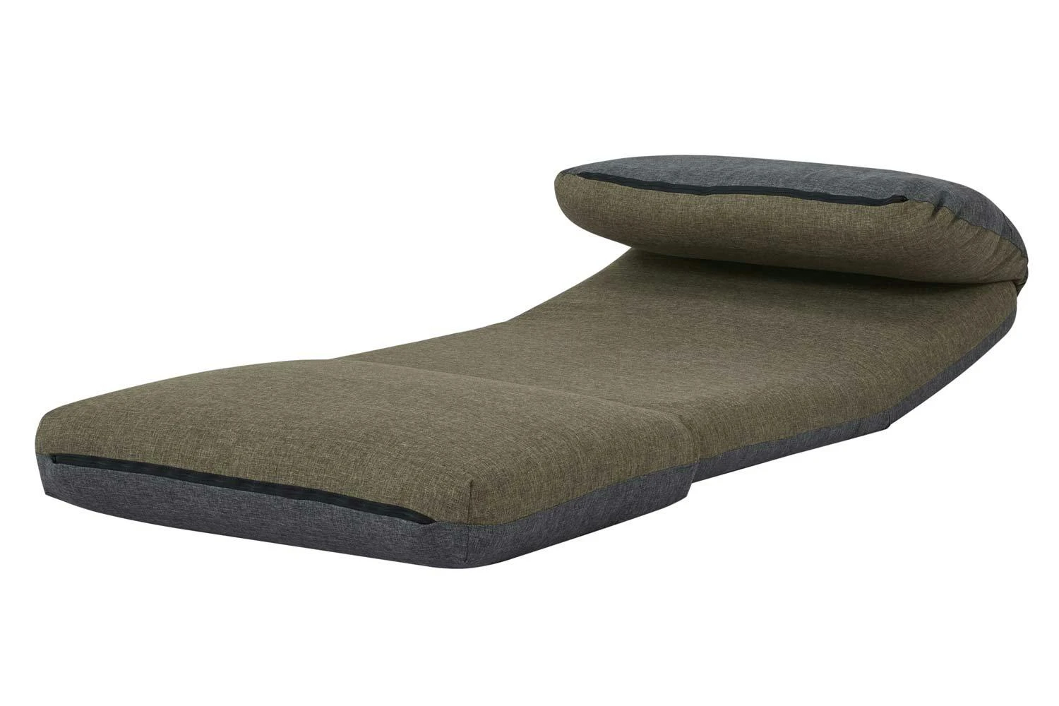 Schlafsessel HWC-E68, Schlafsofa Funktionssessel Klappsessel Relaxsessel, Stoff/Textil ~ Khaki/dunkelgrau 9 Schlafsessel HWC-E68, Schlafsofa Funktionssessel Klappsessel Relaxsessel, Stoff/Textil ~ Khaki/dunkelgrau – Bild 7