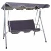 Hollywoodschaukel HWC-D61, Gartenschaukel Hängeschaukel Bank, 3-Sitzer UV 50+ Verstellbares Dach 197x185cm ~ Dunkelgrau -Wohnmöbel e844a875 cac6 4820 8acc 83e9fdb88cd2 1