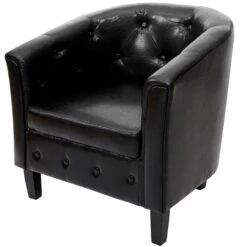 Sessel Loungesessel Lyon, Kunstleder ~ Schwarz -Wohnmöbel e8f3ef90 5dd2 4a4b b757 9810fb4b8d92