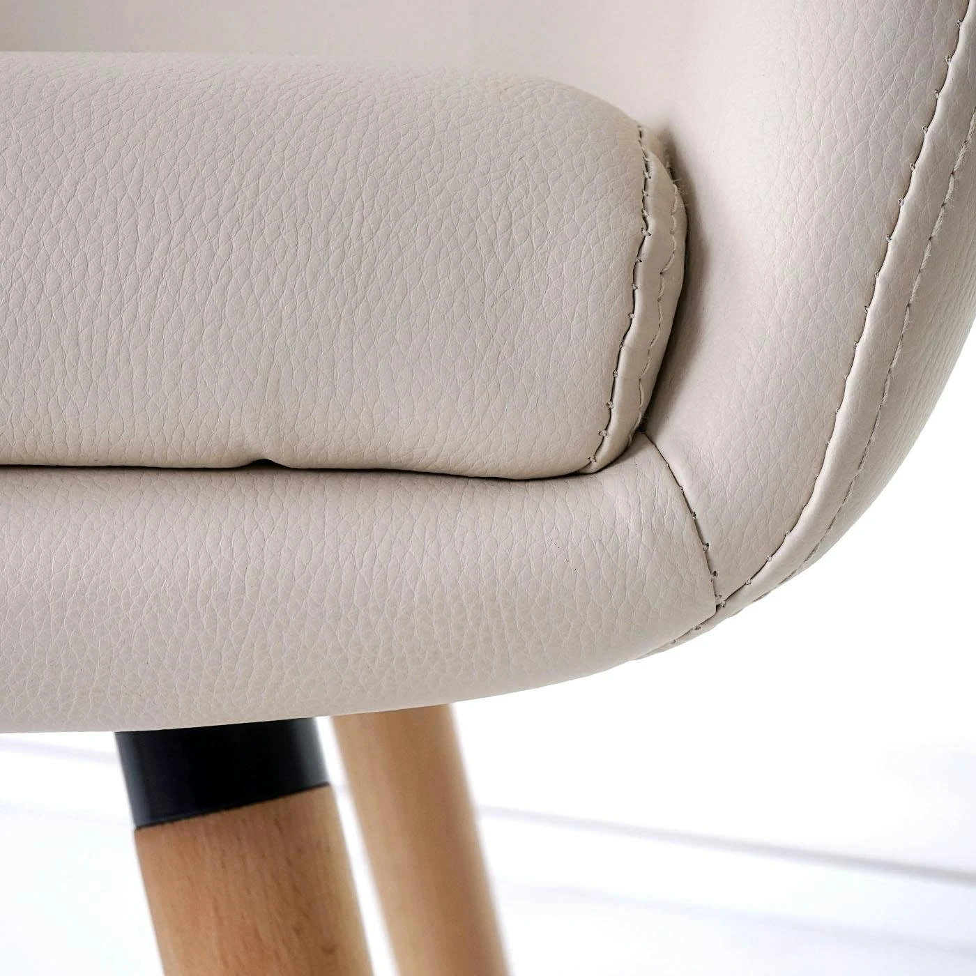 Esszimmerstuhl Malmö T633, Stuhl Küchenstuhl, Retro 50er Jahre Design ~ Kunstleder, Creme 9 Esszimmerstuhl Malmö T633, Stuhl Küchenstuhl, Retro 50er Jahre Design ~ Kunstleder, Creme – Bild 7