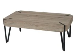 Couchtisch Kos T573, Wohnzimmertisch, 43x110x60cm FSC-zertifiziert ~ Dunkle Eiche, Dunkle Metall-Füße -Wohnmöbel eaa0e66e 6bf1 41fa 9d6f d1c276b7d168 1