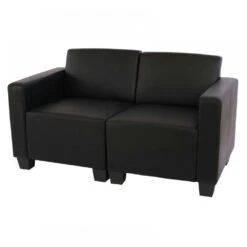 Modular 2-Sitzer Sofa Couch Lyon, Kunstleder ~ Schwarz, Ohne Armlehnen -Wohnmöbel eb62b48e 2c0c 4144 bd14 021fe88e1bcb 3