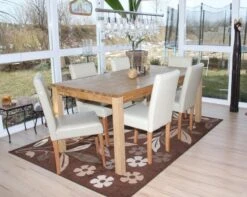 4er-Set Esszimmerstuhl Stuhl Küchenstuhl Littau ~ Leder, Creme Helle Beine -Wohnmöbel ed126faf b407 40d7 b55a a8acd69f15ac