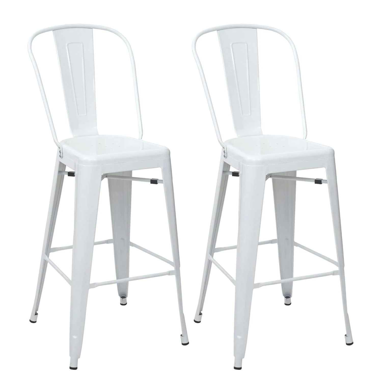 2er-Set Barhocker HWC-A73, Barstuhl Tresenhocker Mit Lehne, Metall Industriedesign ~ Rot 7 2er-Set Barhocker HWC-A73, Barstuhl Tresenhocker Mit Lehne, Metall Industriedesign ~ Rot – Bild 5