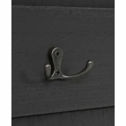 Wandgarderobe HWC-D13, Garderobe Garderobenpaneel, 6 Haken 91x60cm ~ Dunkelgrau Shabby -Wohnmöbel ee43934b cefe 4170 bf21 24d051072063