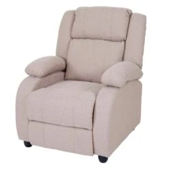 Fernsehsessel Relaxsessel Liege Sessel Lincoln, Kunstleder ~ Creme -Wohnmöbel ef593428 4afd 451d 8832 b775749f3d5f 2