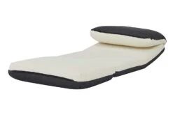 Schlafsessel HWC-E68, Schlafsofa Funktionssessel Klappsessel Relaxsessel, Stoff/Textil ~ Creme/schwarz -Wohnmöbel f20edaf5 5f85 4673 902d e0b95d937a9c