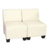 Modular 2-Sitzer Sofa Couch Lyon, Kunstleder ~ Creme, Ohne Armlehnen 1 Modular 2-Sitzer Sofa Couch Lyon, Kunstleder ~ Creme, Ohne Armlehnen -Wohnmöbel f2e5748e 726a 4b37 b819 d00c12e623ff 2