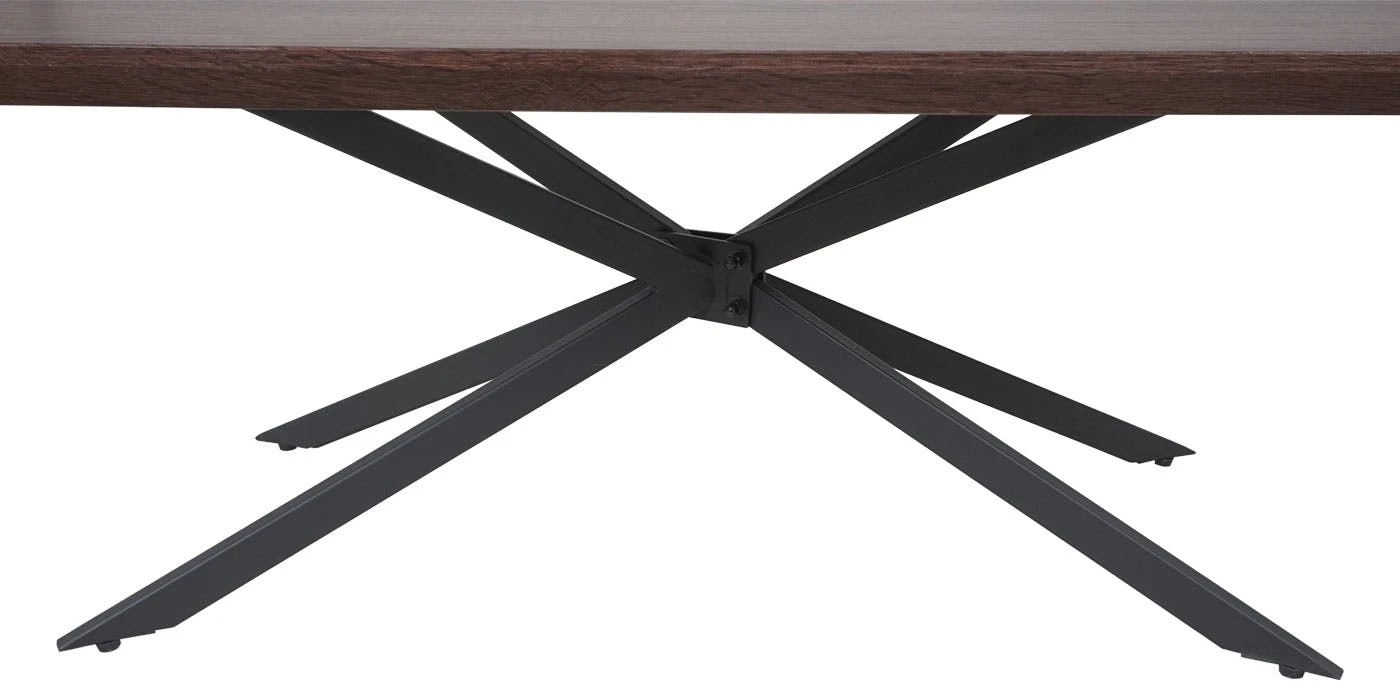 Couchtisch Kos T577, Wohnzimmertisch, 40x110x60cm FSC-zertifiziert ~ Braune Eiche, Dunkle Metall-Füße 9 Couchtisch Kos T577, Wohnzimmertisch, 40x110x60cm FSC-zertifiziert ~ Braune Eiche, Dunkle Metall-Füße – Bild 7