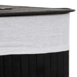 Eckwäschekorb HWC-C21, Laundry Wäschebox Wäschesammler Wäschebehälter, Bambus 61x48x35cm 50l ~ Schwarz 14 Eckwäschekorb HWC-C21, Laundry Wäschebox Wäschesammler Wäschebehälter, Bambus 61x48x35cm 50l ~ Schwarz -Wohnmöbel f4cf44a7 1e9a 46fc b7e9 7a5083c6ad62