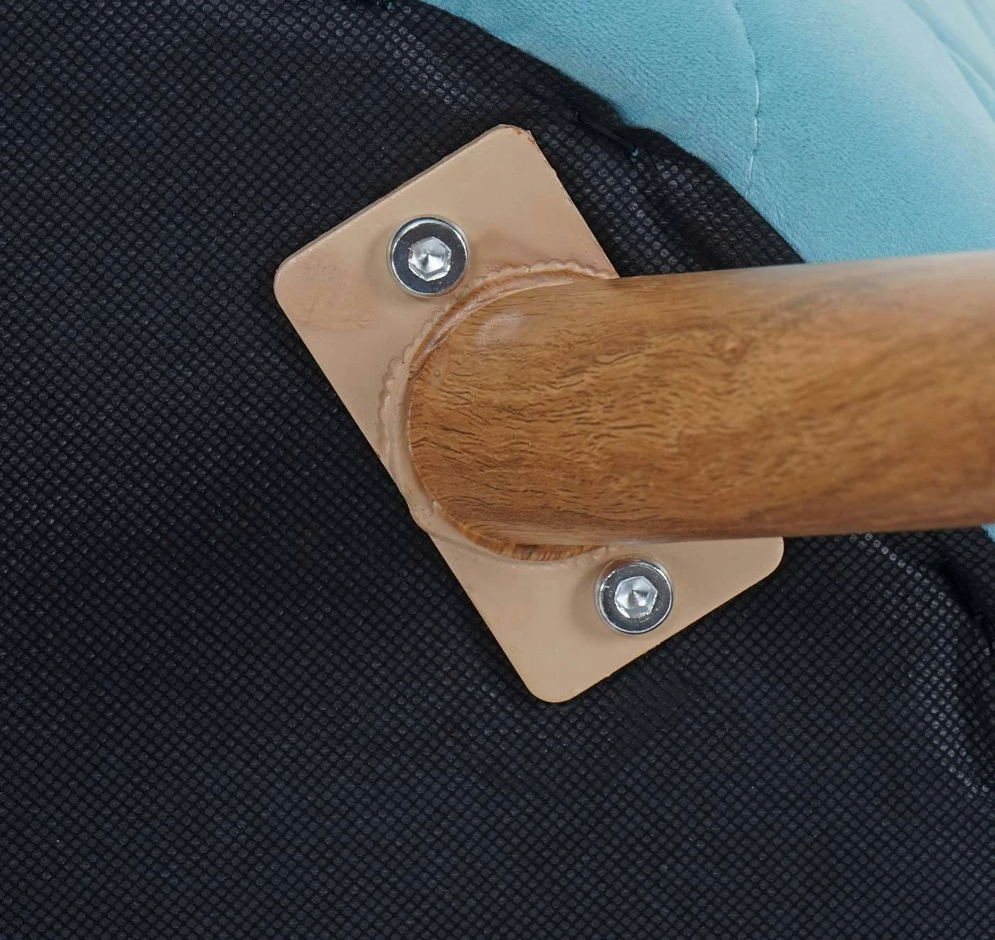 4er-Set Esszimmerstuhl HWC-D53, Stuhl Küchenstuhl Retro 50er Jahre Design, Samt ~ Türkis 9 4er-Set Esszimmerstuhl HWC-D53, Stuhl Küchenstuhl Retro 50er Jahre Design, Samt ~ Türkis – Bild 7