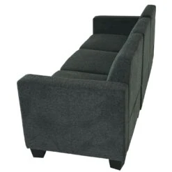 Modular 3-Sitzer Sofa Couch Lyon, Stoff/Textil ~ Anthrazit-grau -Wohnmöbel f6c41508 4e94 43df b023 00995688366f
