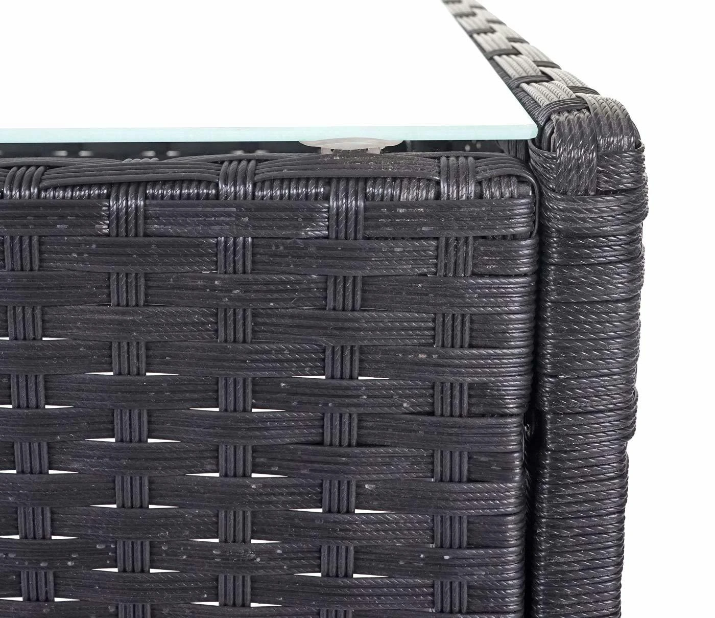 Poly-Rattan Garten-Garnitur HWC-D82, Sitzgruppe Lounge-Set ~ Schwarz Mit Kissen Creme 8 Poly-Rattan Garten-Garnitur HWC-D82, Sitzgruppe Lounge-Set ~ Schwarz Mit Kissen Creme – Bild 6