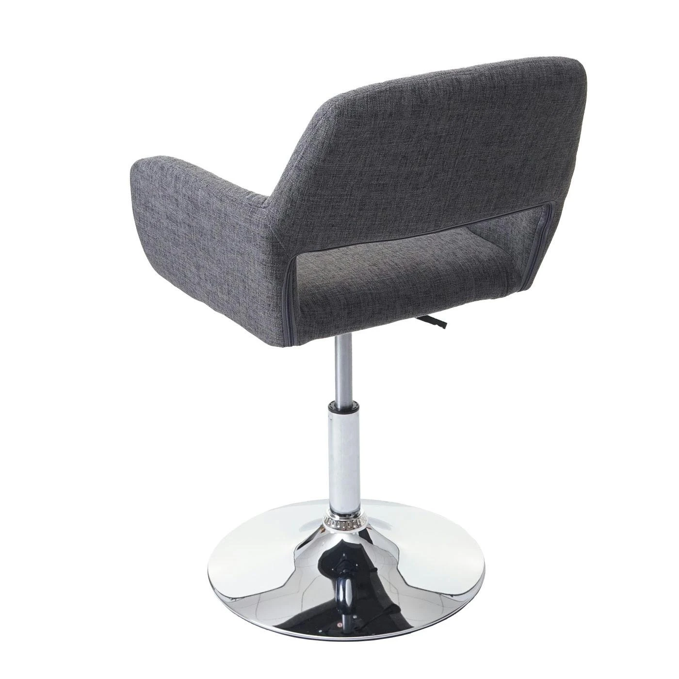 6er-Set Esszimmerstuhl HWC-A50 III, Stuhl Küchenstuhl, Retro 50er Jahre, Stoff/Textil ~ Grau, Chromfuß 9 6er-Set Esszimmerstuhl HWC-A50 III, Stuhl Küchenstuhl, Retro 50er Jahre, Stoff/Textil ~ Grau, Chromfuß – Bild 7