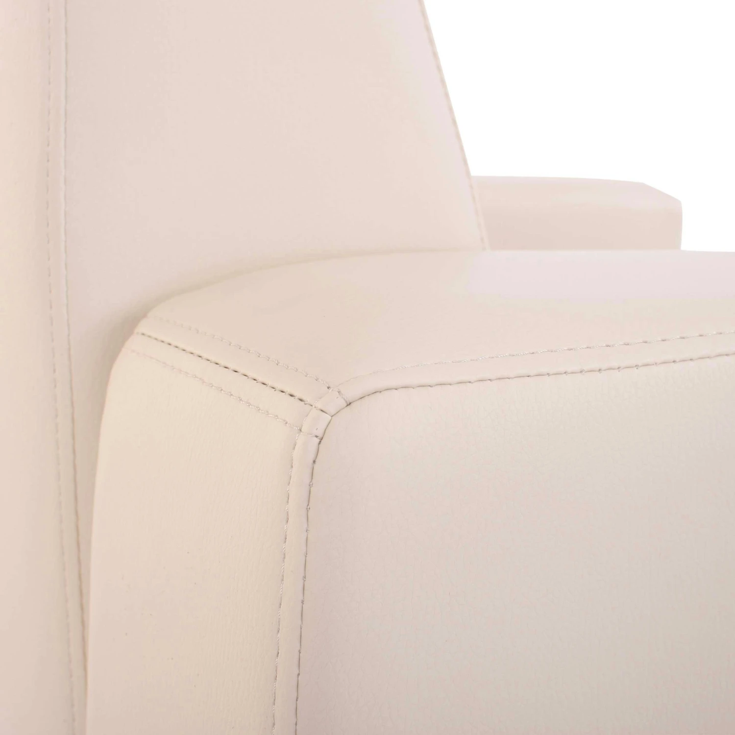 Modular 2-Sitzer Sofa Couch Lyon, Kunstleder ~ Creme, Ohne Armlehnen 9 Modular 2-Sitzer Sofa Couch Lyon, Kunstleder ~ Creme, Ohne Armlehnen – Bild 7